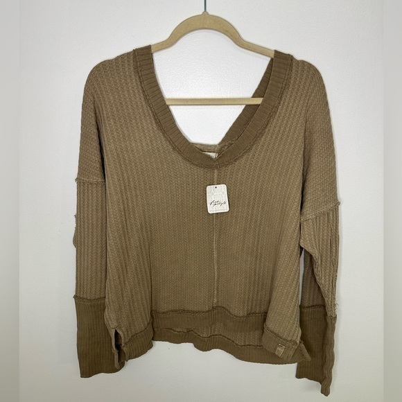 Free People NWT New Magic Thermal Shirt - Long Sleeve Women’s sz Medium - Picture 3 of 8